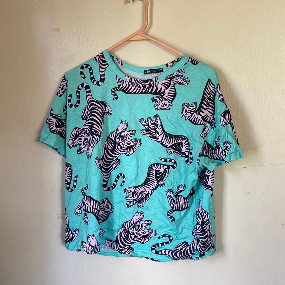 Bright colored print tee shirt